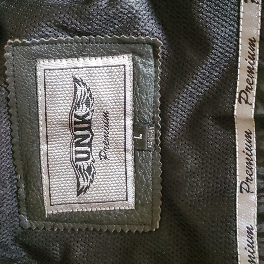 Like new- Unik Cafe racer style leather jacket sz 42 - Picture 6 of 11